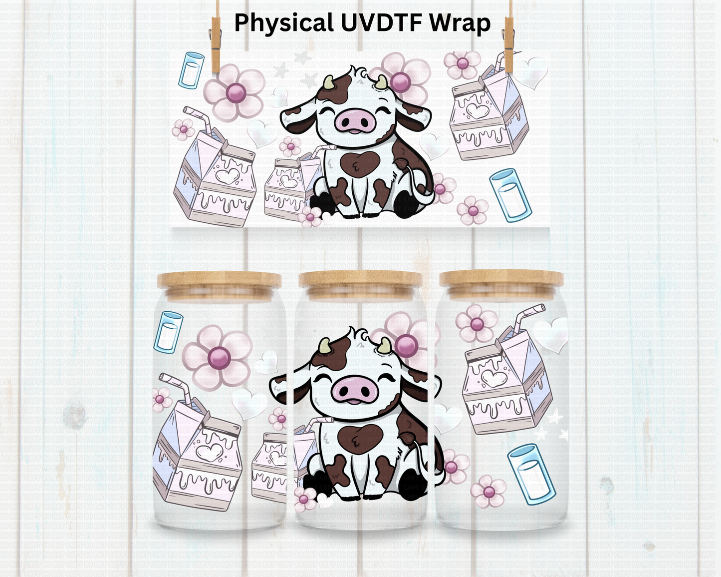 Ombre Milk And Brown Cow - 16 oz / 20 oz Libby UV DTF