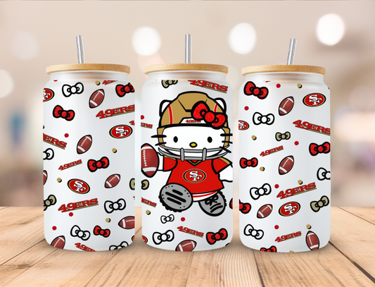 Football Kitty 49ers - Libby UV DTF Wrap EXCLUSIVE DESIGNED