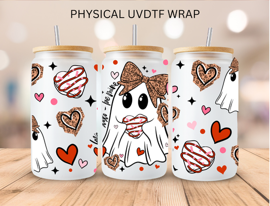 Valentine Cookie Ghost - 16 oz / 20 oz Libby UV DTF
