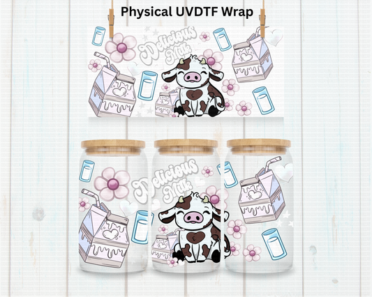 Delicious Milk And Brown Cow - 16 oz / 20 oz Libby UV DTF