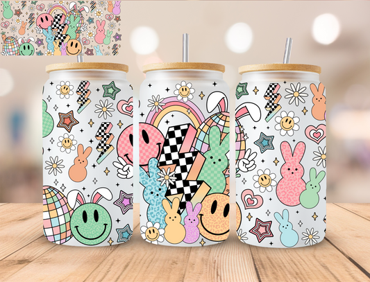 Retro Easter Print - 16 oz / 20 oz Libby UV DTF Wrap