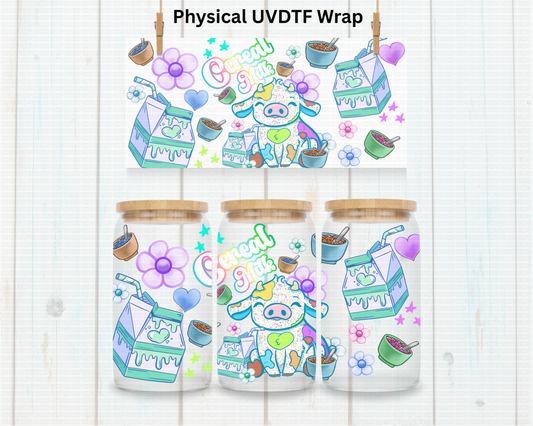 Ombre Cereal Milk And Cow - 16 oz / 20 oz Libby UV DTF