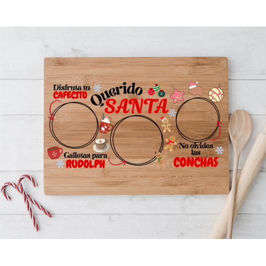 UV DTF Querido Santa Trays Black Outline Decal Multiple Sizes Dear Santa