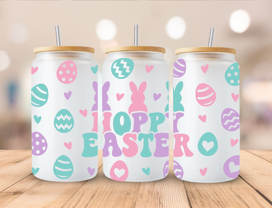 Pastel Hoppy Easter - 16 oz / 20 oz Libby UV DTF Wrap RTS
