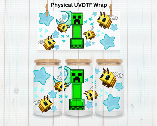 Mine Creeper (Blue) - 16 oz / 20 oz Libby UV DTF