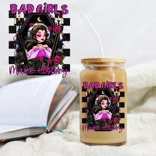 Bad Girl's Collection Checkered Bad Girls Make History - UV DTF Libby Decal CSTAGE EXCLUSIVE