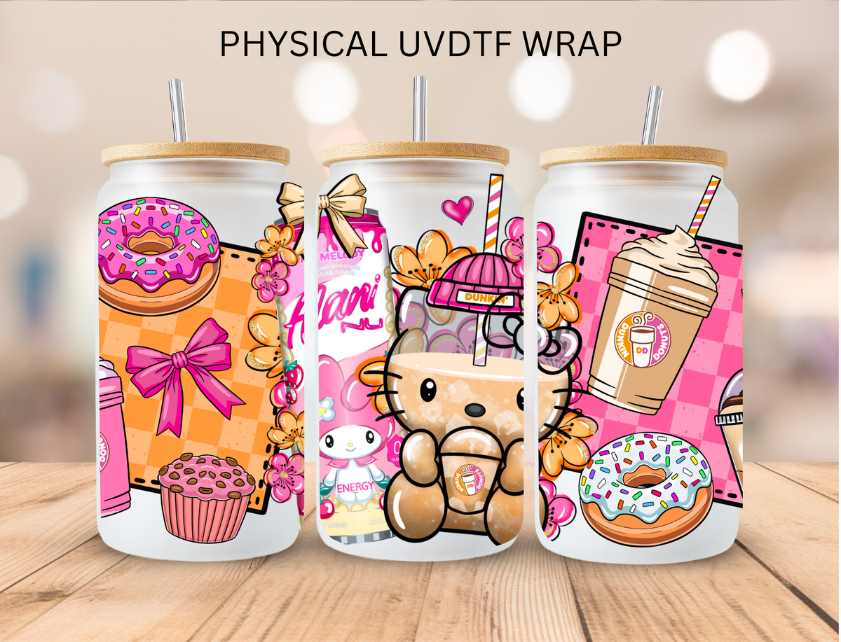 Dunkin Kitty - 16 oz / 20 oz Libby UV DTF