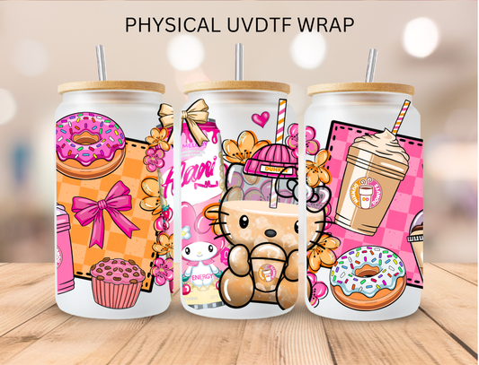 Dunkin Kitty - 16 oz / 20 oz Libby UV DTF