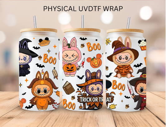 Halloween Tree Labubu Boo - 16 oz / 20 oz Libby UV DTF Wrap
