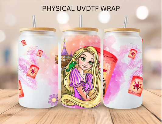 Lantern Princess Watercolor - 16 oz / 20 oz Libby UV DTF