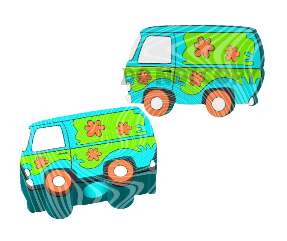 Mystery Van - 3D Printed Straw Topper