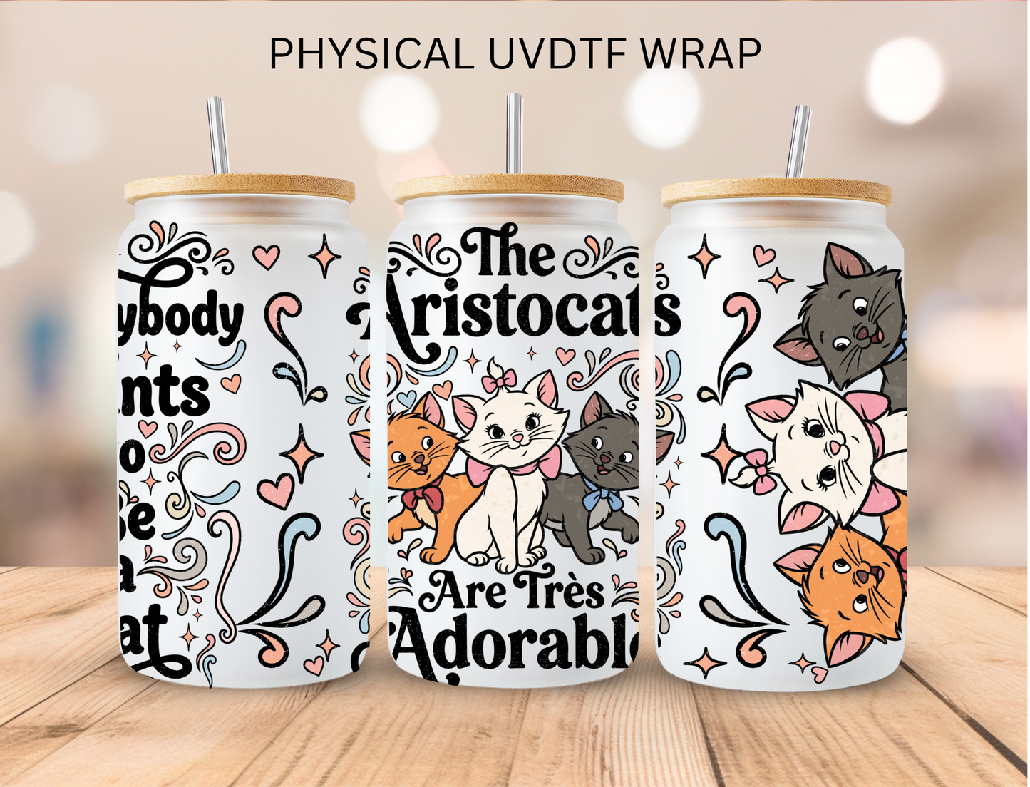 The Aristocats - 16 oz / 20 oz Libby UV DTF Wrap