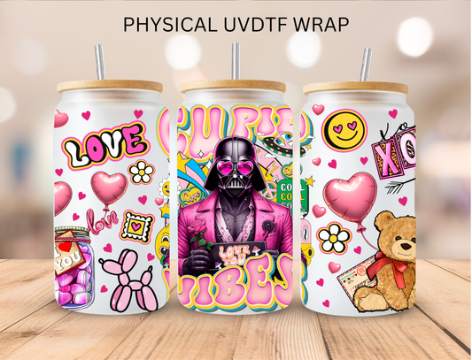Valentines Cupid Vibes Darth Villain - 16 oz / 20 oz Libby UV DTF