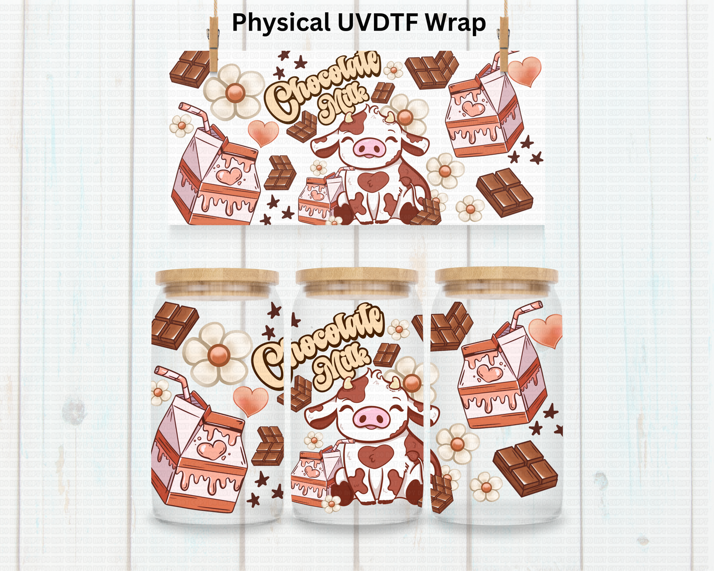 Chocolate Milk Cow - 16 oz / 20 oz Libby UV DTF