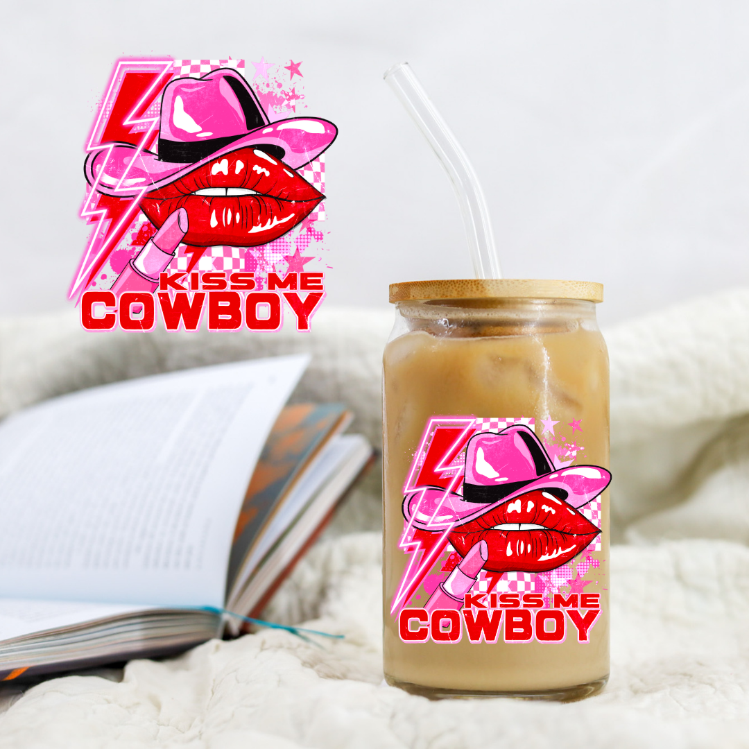 Kiss Me Cowboy - UVDTF decals EXCLUSIVE DESIGNER