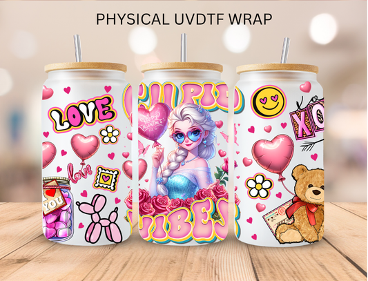 Valentines Cupid Vibes Frozen Queen - 16 oz / 20 oz Libby UV DTF