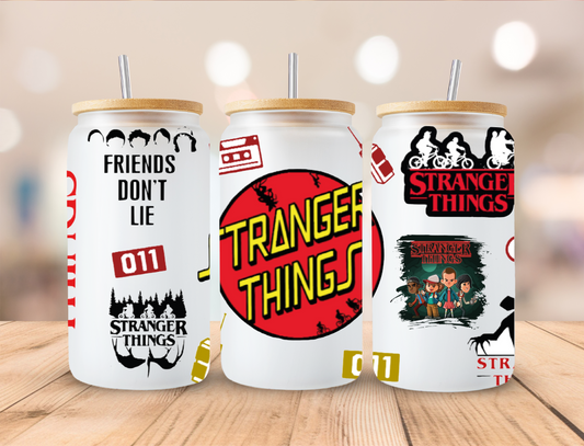 Custom Stranger Things - 16 oz Libby UV DTF Wrap