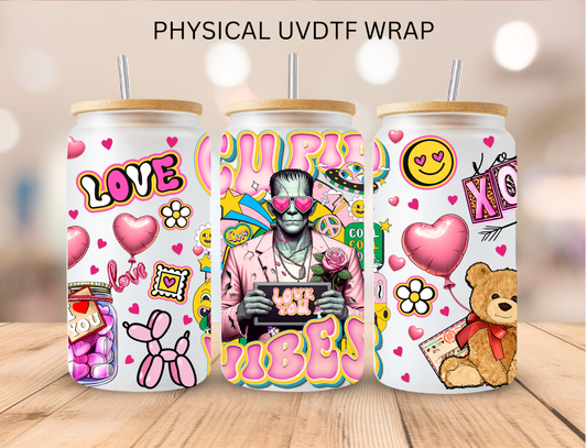 Valentines Cupid Vibes Frankenstein - 16 oz / 20 oz Libby UV DTF
