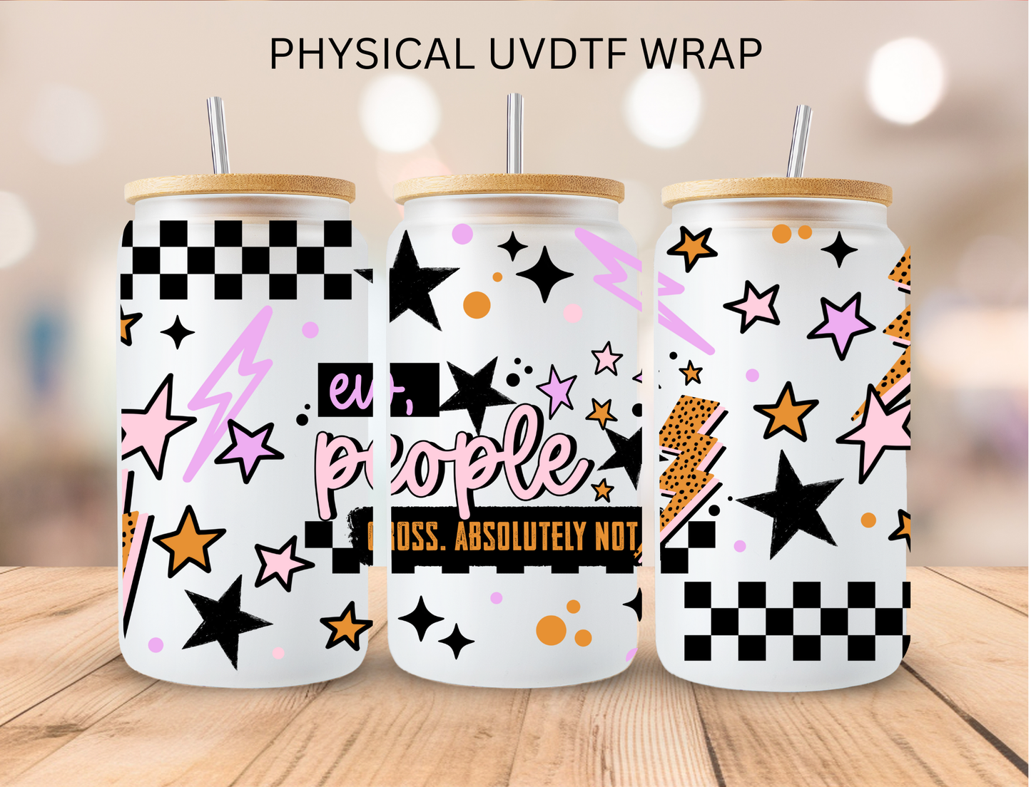 Eww People Checkered - 16 oz / 20 oz Libby UV DTF