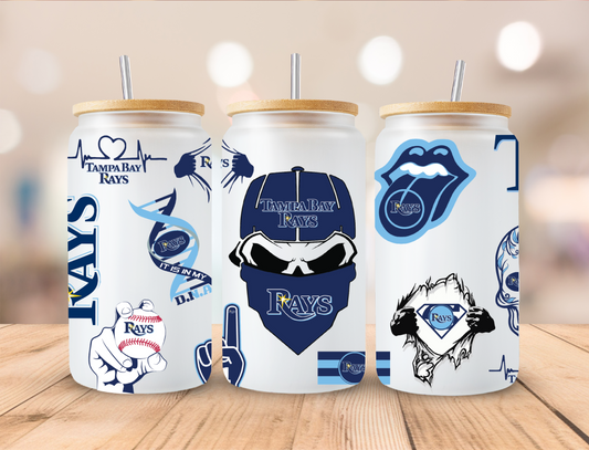 Tampa Bay Rays - 16 oz Libby UV DTF Wrap