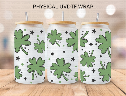 Saint Patrick's Day Shamrocks - 16 oz / 20 oz Libby UV DTF Wrap