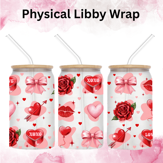 Valentines Candy Box Hearts - 16 oz / 20 oz Libby UV DTF