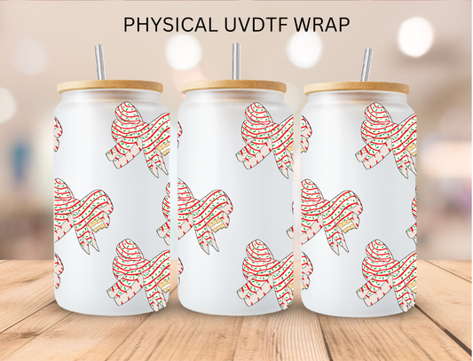 Christmas Cake Bows - 16 oz / 20 oz Libby UV DTF Wrap