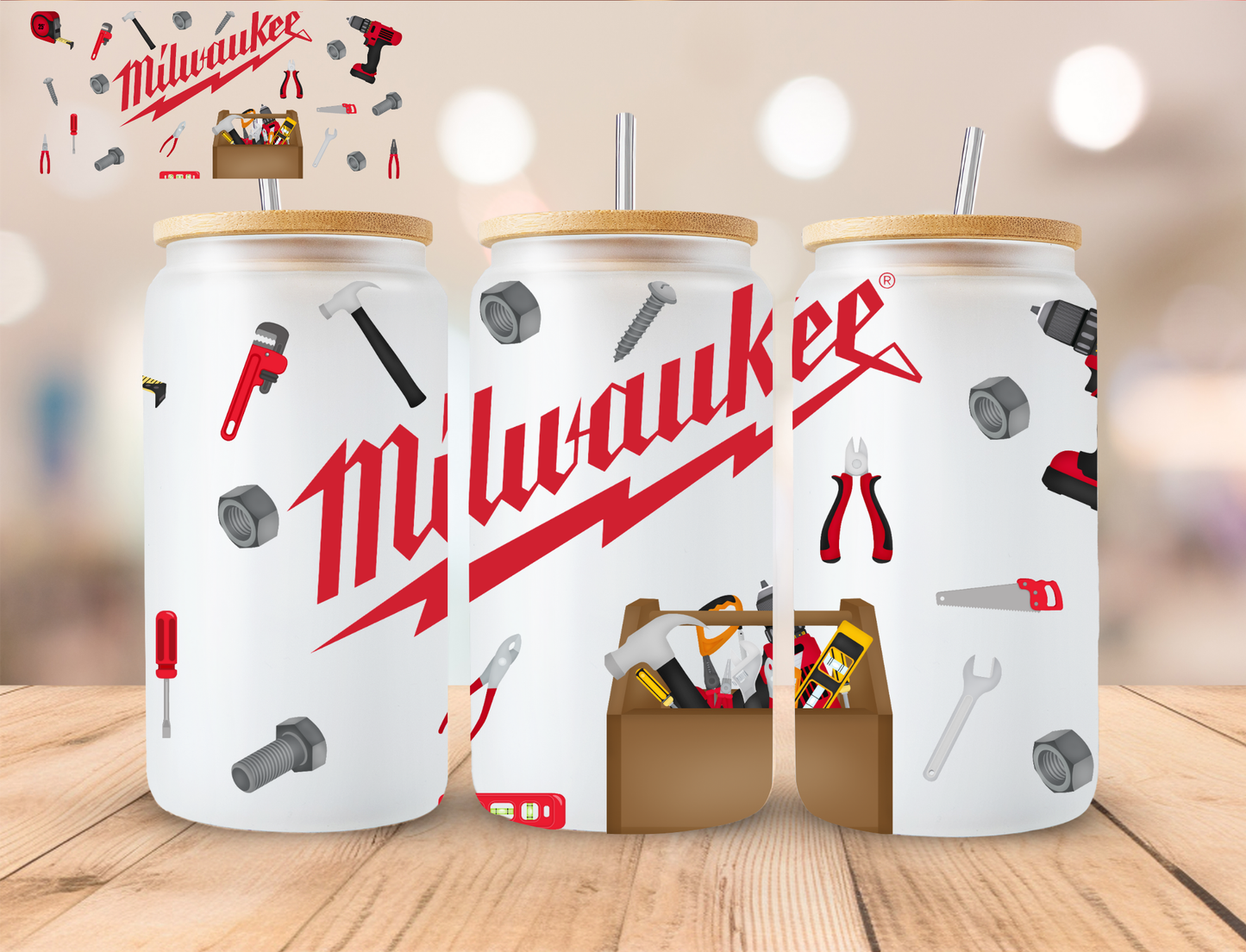 Milwaukee- 16 oz / 20 oz Libby UV DTF Wrap