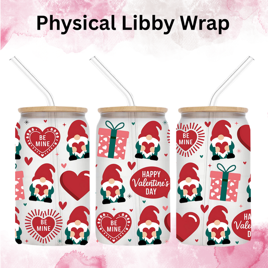 Happy Valentines Day Gnomes - 16 oz / 20 oz Libby UV DTF