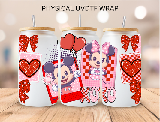 Valentines Mouse Couple Stamps - 16 oz / 20 oz Libby UV DTF