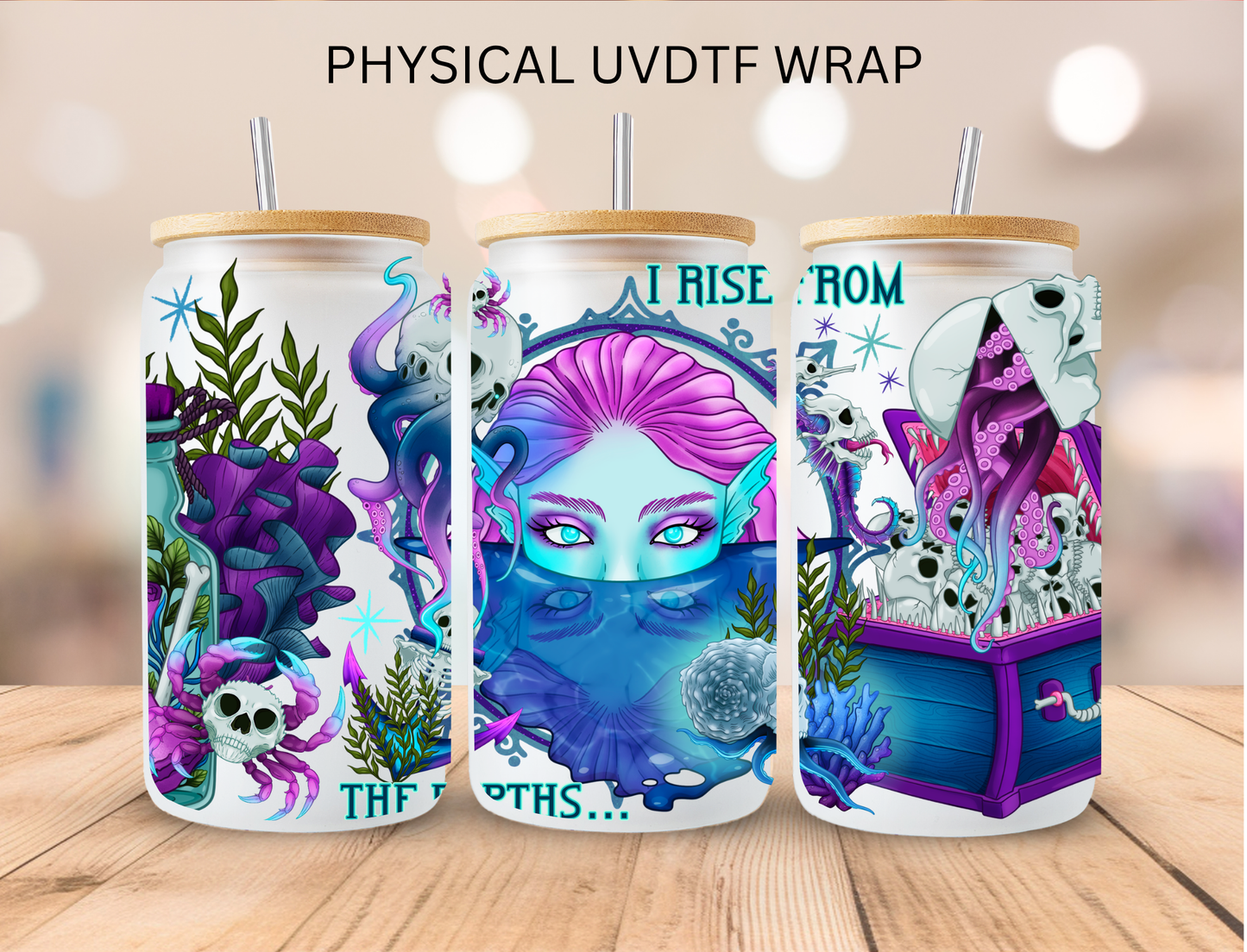 Ocean Goddess - 16 oz / 20 oz Libby UV DTF Wrap