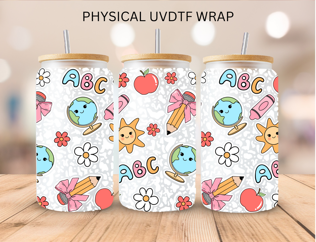 School Aesthetic - 16 oz / 20 oz Libby UV DTF Wrap