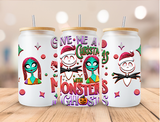 Christmas NBC Skeleton Love - 16 oz / 20 oz Libby UV DTF Wrap