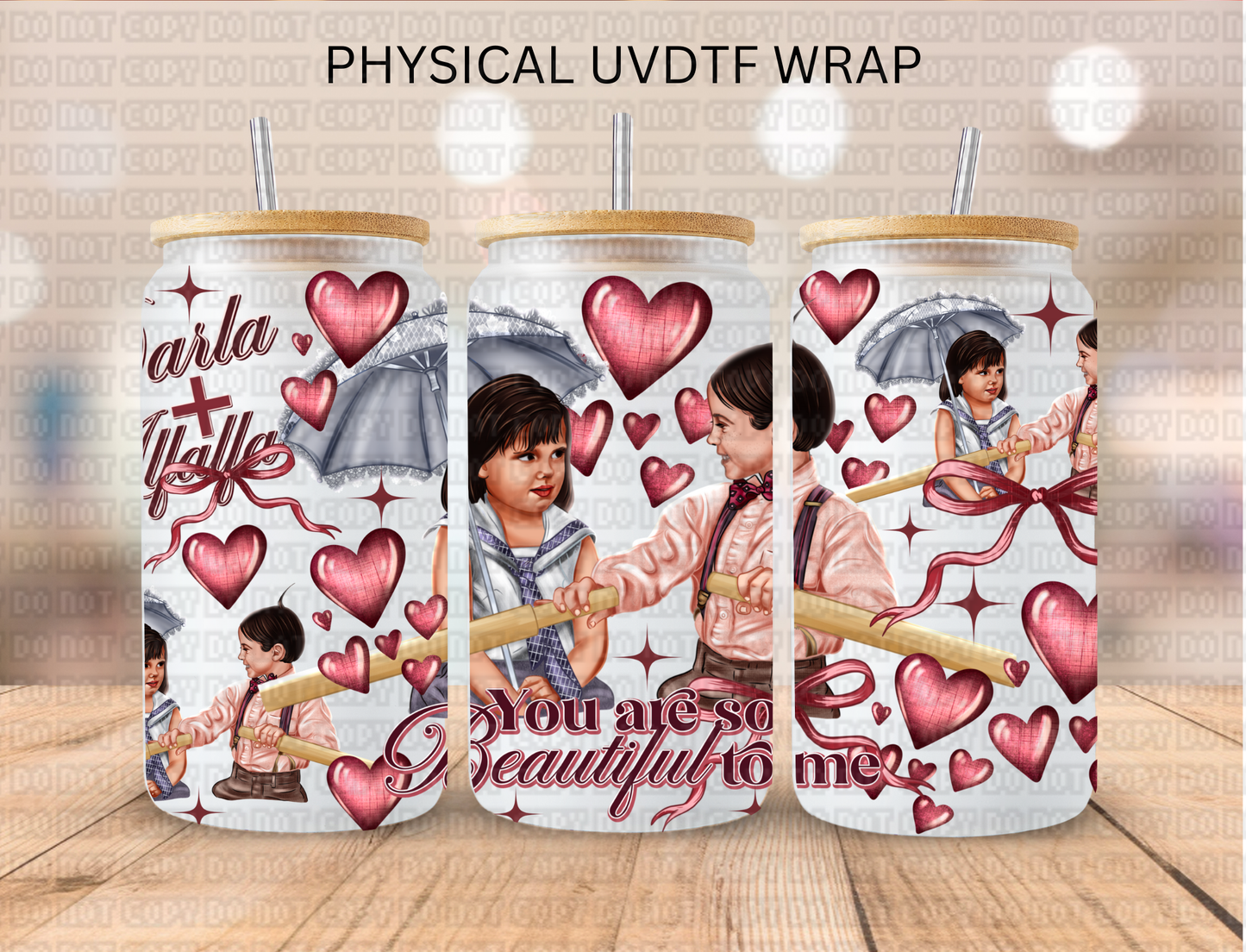 Beautiful To Me - 16 oz / 20 oz Libby UV DTF Wrap