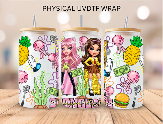 Bikini Bottom Dolls - 16 oz / 20 oz Libby UV DTF Wrap
