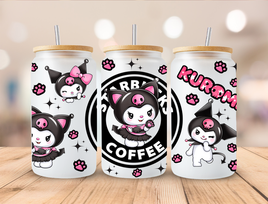 Kuromi Coffee - 16 oz Libby UV DTF Wrap