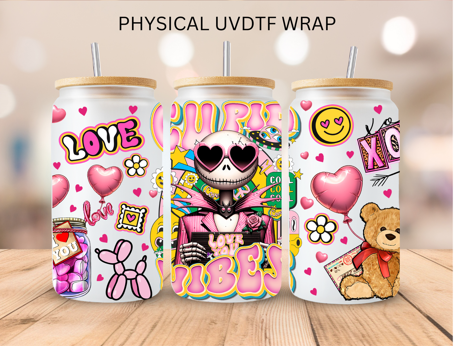 Valentines Cupid Vibes JAK - 16 oz / 20 oz Libby UV DTF
