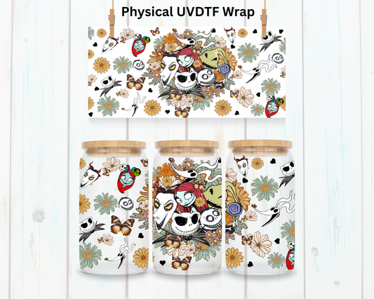 Spooky Floral Horror Characters - 16 oz / 20 oz Libby UV DTF