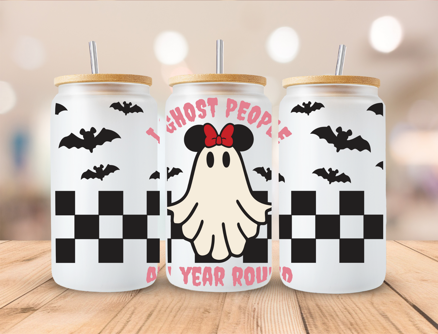 Halloween I Ghost People - 16oz Libby UV DTF Wrap