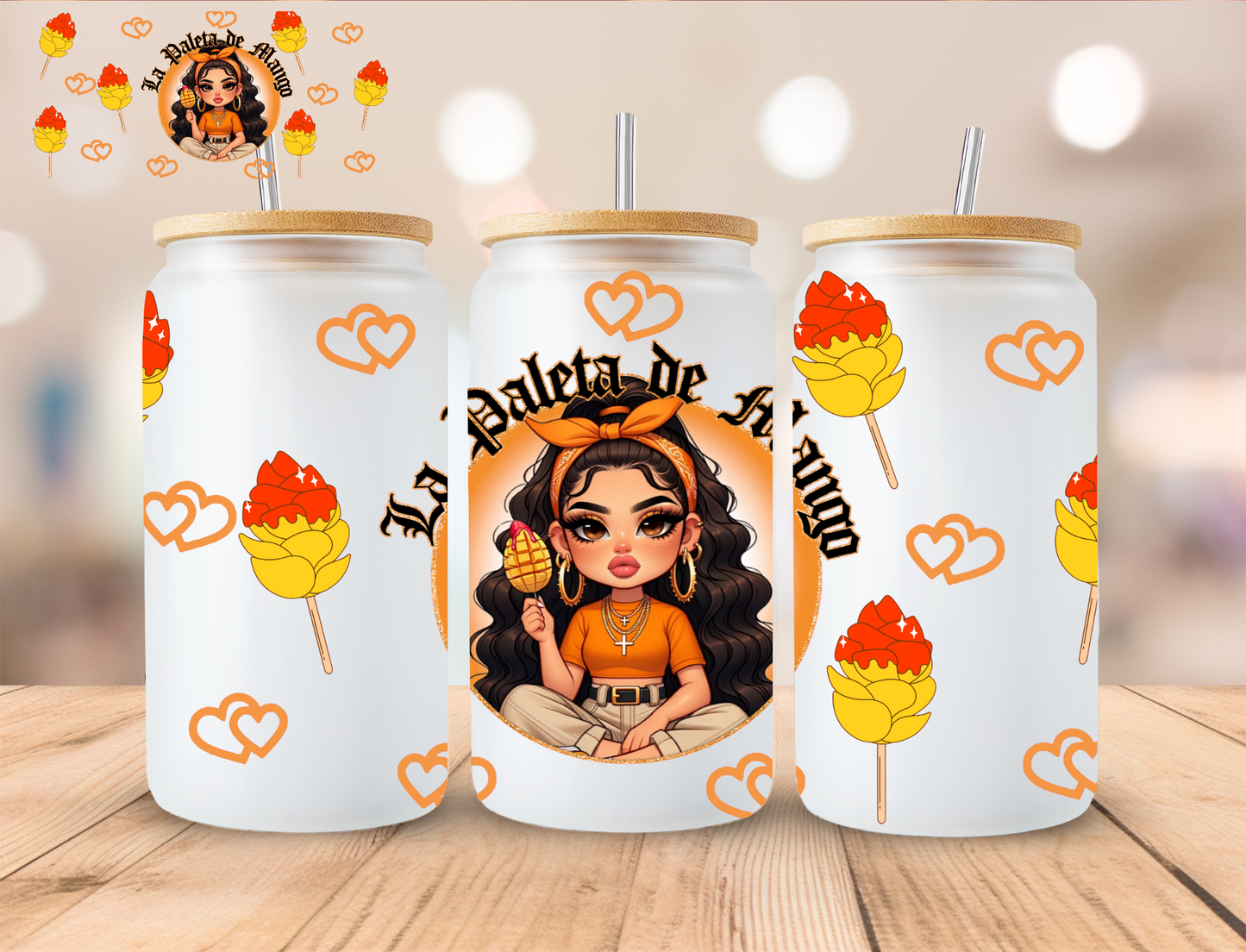 La Paleta De Mango - 16 oz / 20 oz Libby UV DTF Wrap