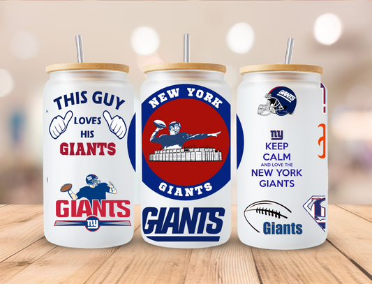 Football Giant- 16oz Libby UV DTF Wrap