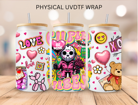 Valentines Cupid Vibes Jason HORROR - 16 oz / 20 oz Libby UV DTF