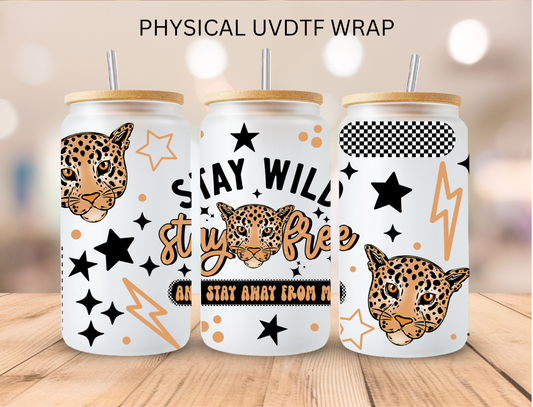 Leopard Stay Wild - 16 oz / 20 oz Libby UV DTF Wrap