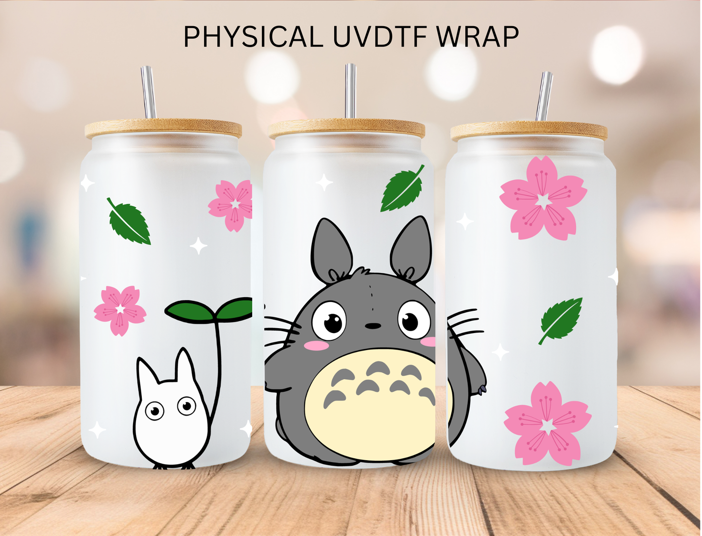 Anime Totoro - 16 oz / 20 oz Libby UV DTF Wrap