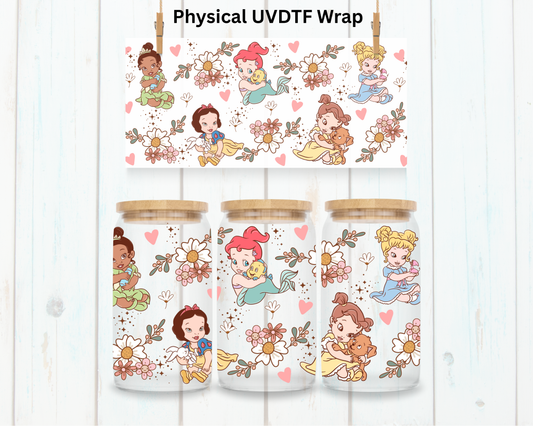 Spring Floral Baby Princess - 16 oz / 20 oz Libby UV DTF