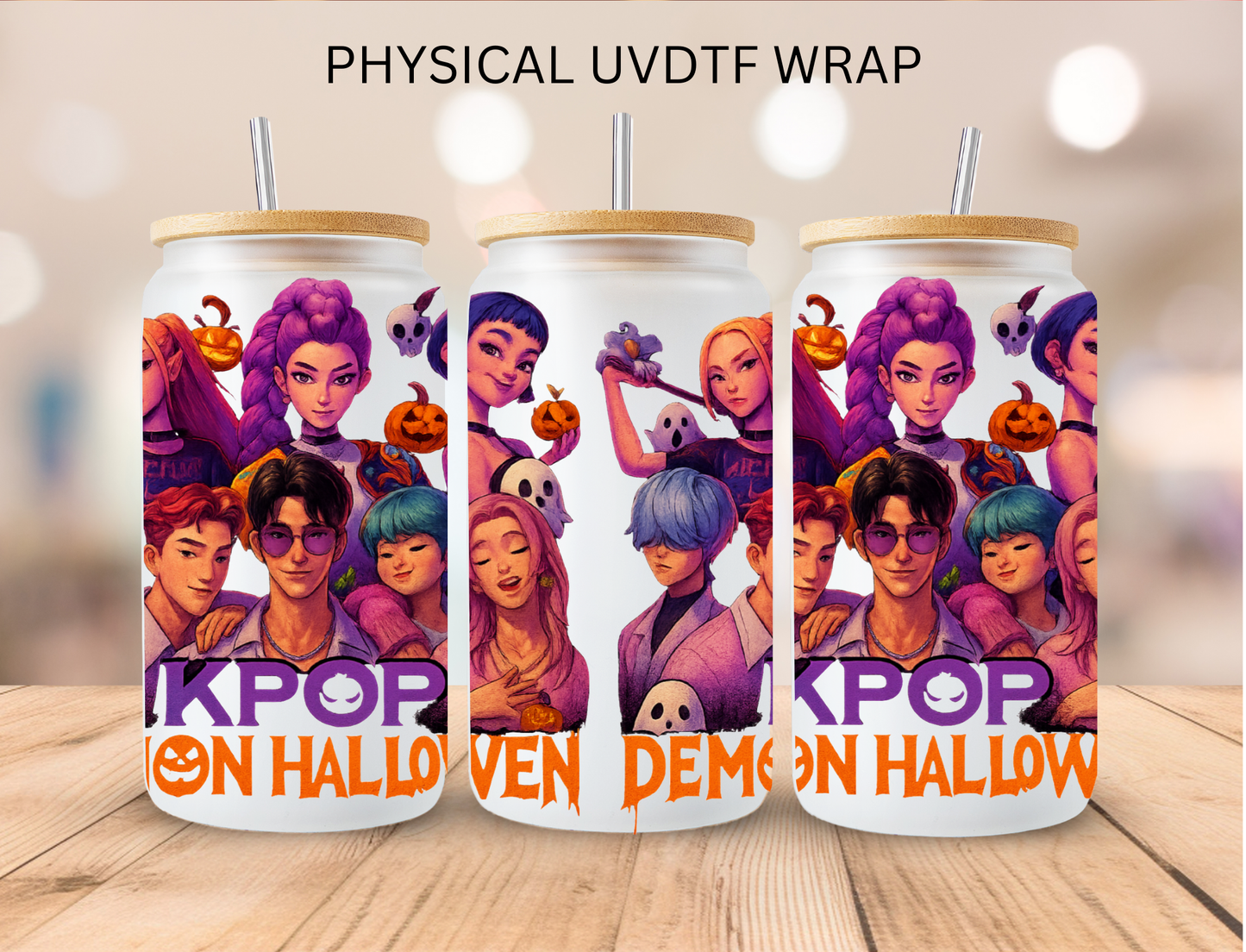 Kpop Halloween Huntrix Crew - 16 oz / 20 oz Libby UV DTF Wrap