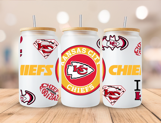 Football Chiefs - 16oz Libby UV DTF Wrap