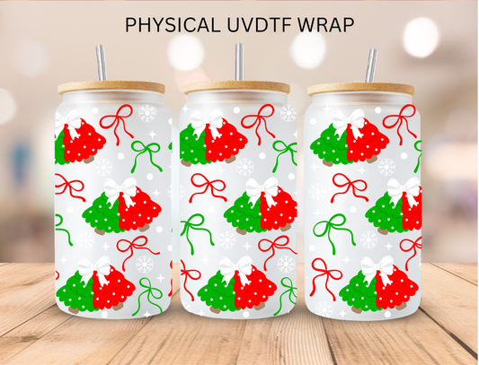 Christmas Candy Bells - 16 oz / 20 oz Libby UV DTF Wrap