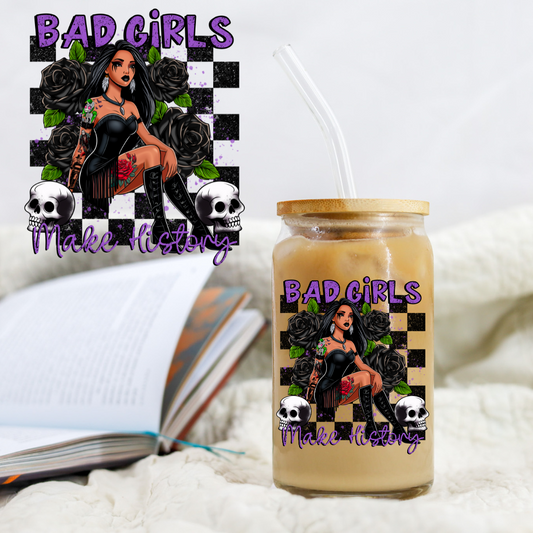 Bad Girl's Collection Checkered Indian Princess - UV DTF Libby Decal CSTAGE EXCLUSIVE