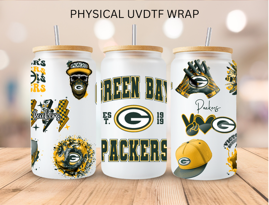 Packers NFL Team - 16 oz / 20 oz Libby UV DTF Wrap